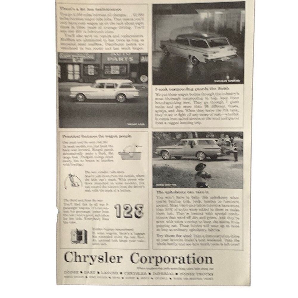 Vintage 1962 Chrysler Corporation Ad Advertisement